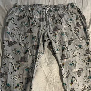 Plus Size Cat Flannel Pajama Bottoms
